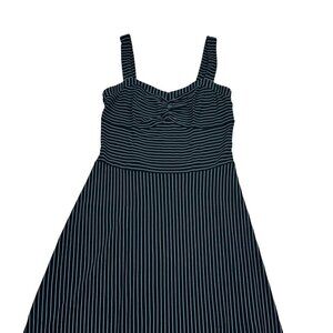 Loft Rayon Blend Stretchy/Slinky Sleeveless Striped Nautical Dress Women's SZ 6